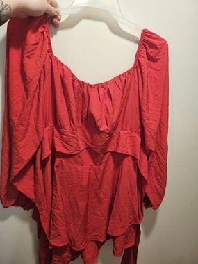 Amazon Red Women's Off-Shoulder Romper